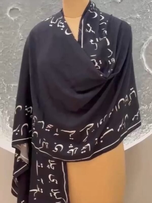 Urdu Dupattas Black 01